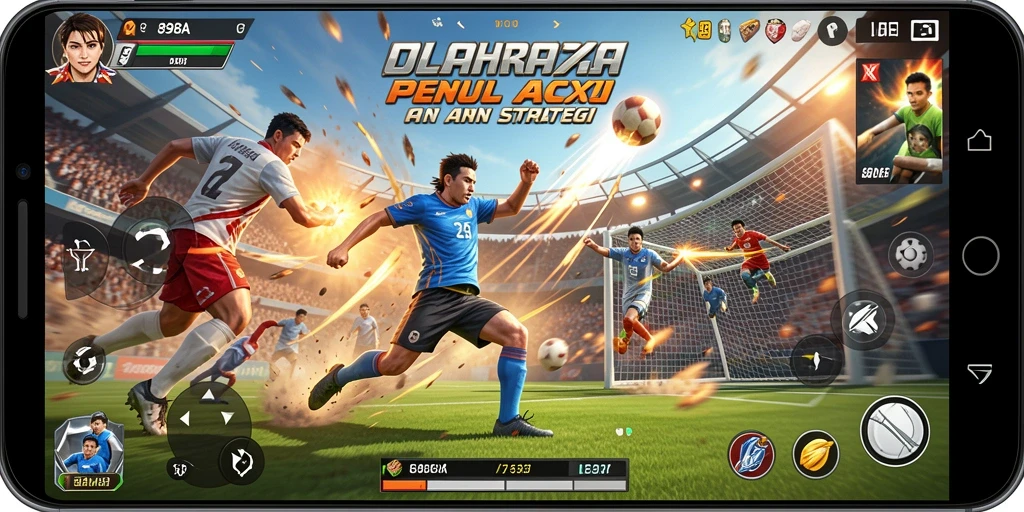 Screenshot gameplay 898A menampilkan momen seru dalam pertandingan olahraga.