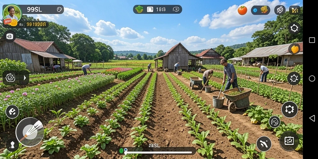 Gameplay seru 99SL dengan aktivitas pertanian yang menyenangkan