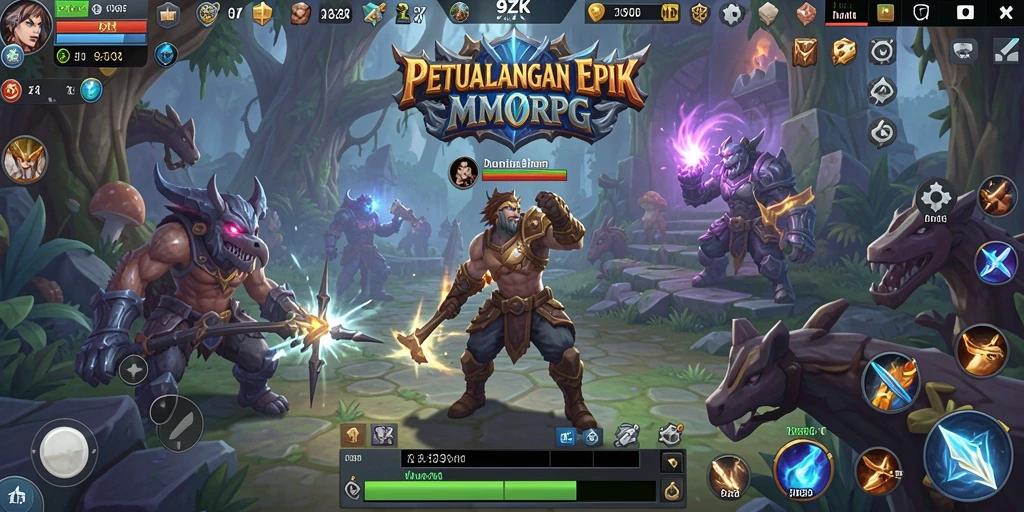 Gameplay 9ZK yang menampilkan pertarungan seru dan grafis menawan.