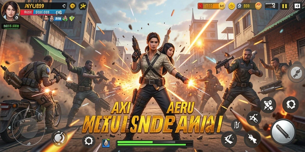Tampilan gameplay AYU89 yang mendebarkan dan penuh aksi.