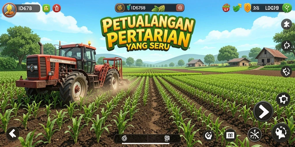 Gameplay seru yang menggambarkan keseruan bertani di ID678.