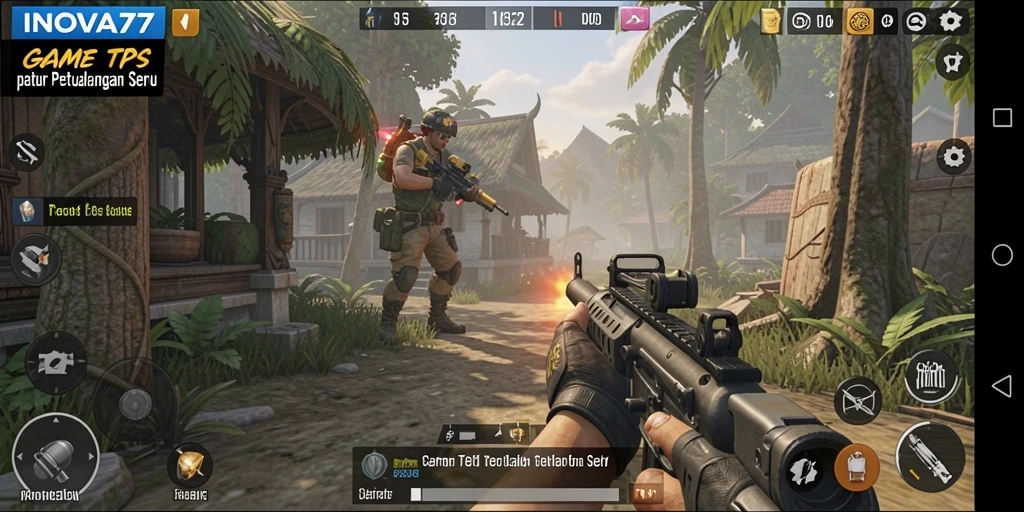 Tampilan gameplay seru dalam INOVA77 dengan pertarungan intens.