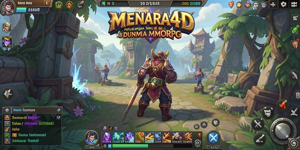 Gameplay seru di MENARA4D dengan aksi epik dalam dunia MMORPG.