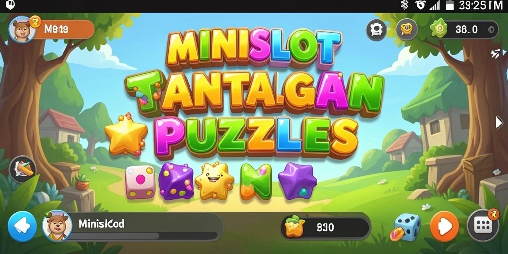 Screenshot gameplay MINISLOT menampilkan tantangan puzzle yang menarik.
