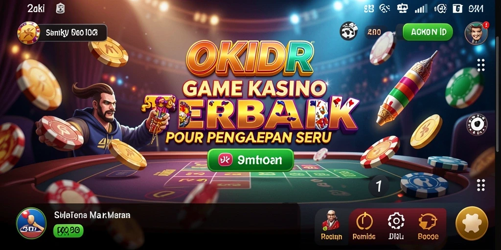 Tampilan gameplay OKIDR yang menarik dan menegangkan dalam suasana Kasino.