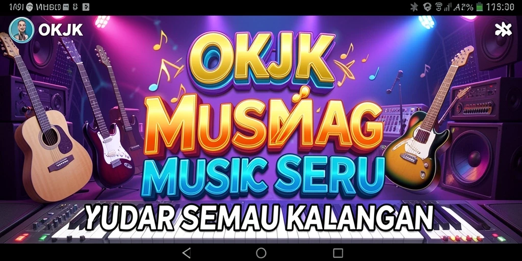 Tampilan gameplay <strong>OKJK</strong> yang menunjukkan interaksi pemain dengan musik.