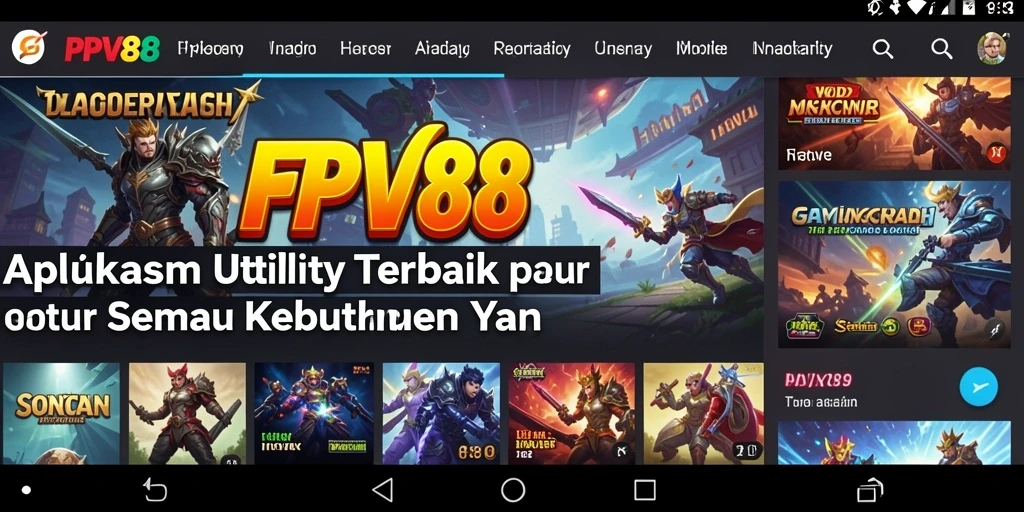 Tampilan aplikasi PPV88 dengan antarmuka yang intuitif dan user-friendly.
