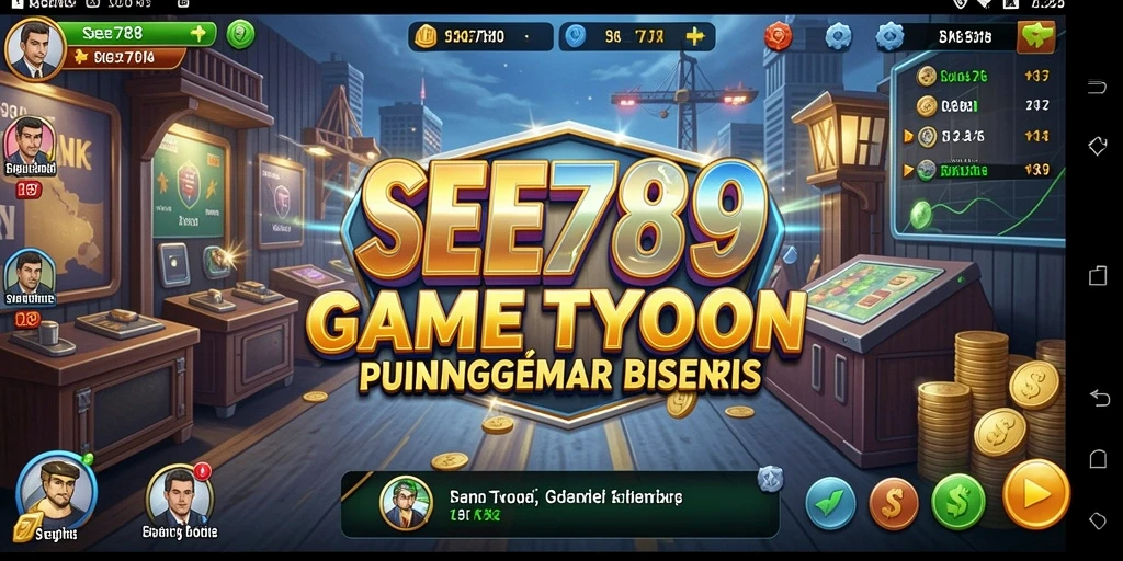 Screenshot gameplay Tycoon yang menampilkan manajemen bisnis dalam SEE789.