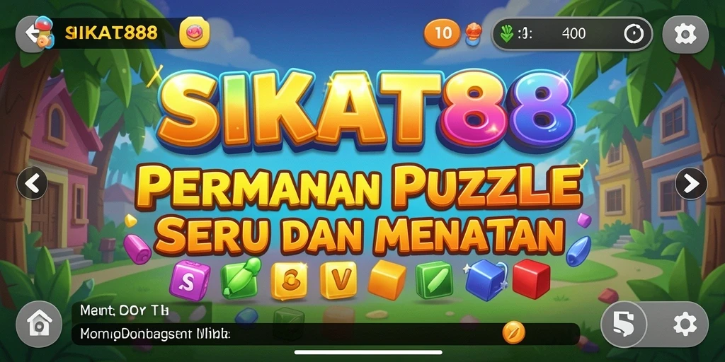 Tampilan gameplay SIKAT88 yang penuh warna dan beragam teka-teki.