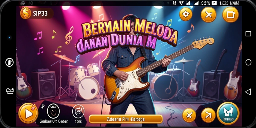 Tampilan gameplay SIP33 dengan interaksi musik yang seru.