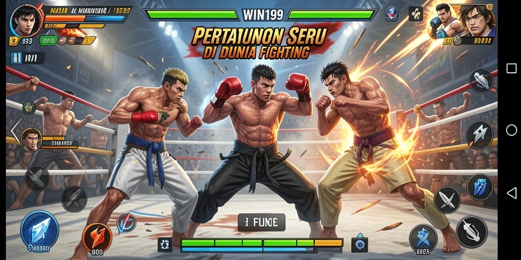 Screenshot gameplay WIN199 dengan aksi pertarungan yang menarik.