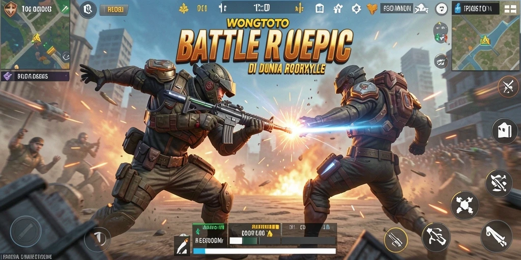 Tangkapan layar WONGTOTO menunjukkan aksi seru pertempuran Battle Royale.